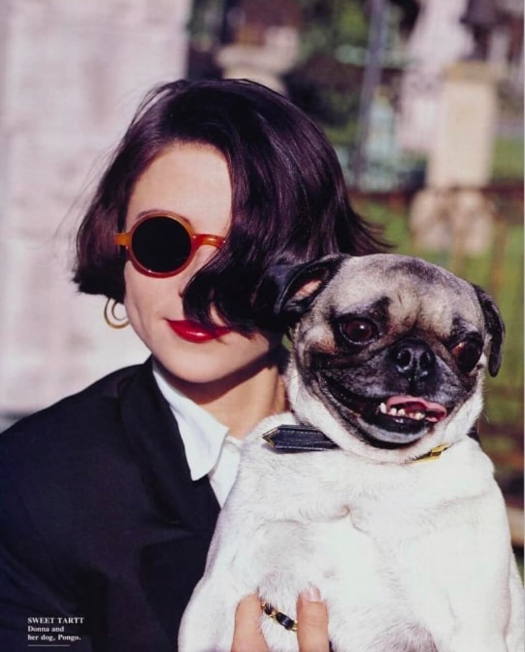 Donna Tartt and her dog Pongo