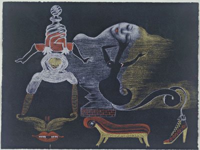 Cadavre Exquis with Valentine Hugo, André Breton, Tristan Tzara, Greta Knutson Landscape c. 1933