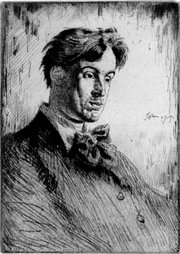 A 1907 engraving of William Butler Yeats, one of Ireland's best-known poets.