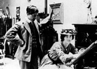 Mina Loy and her husband Stephen Haweis at Académie Colarossi